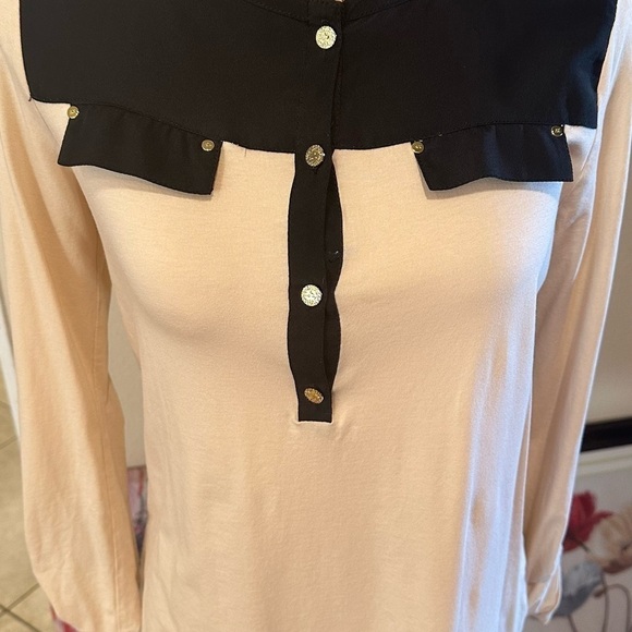 Anne Klein Solid Colorblock Button Up Blouse, Women's Small (4-6) - Picture 10 of 12